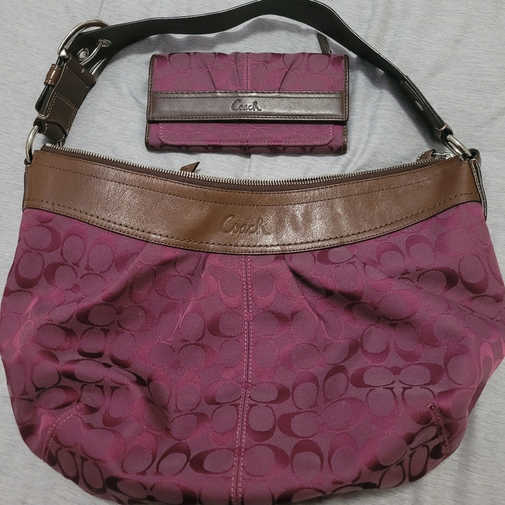 Coach bag and matching wallet